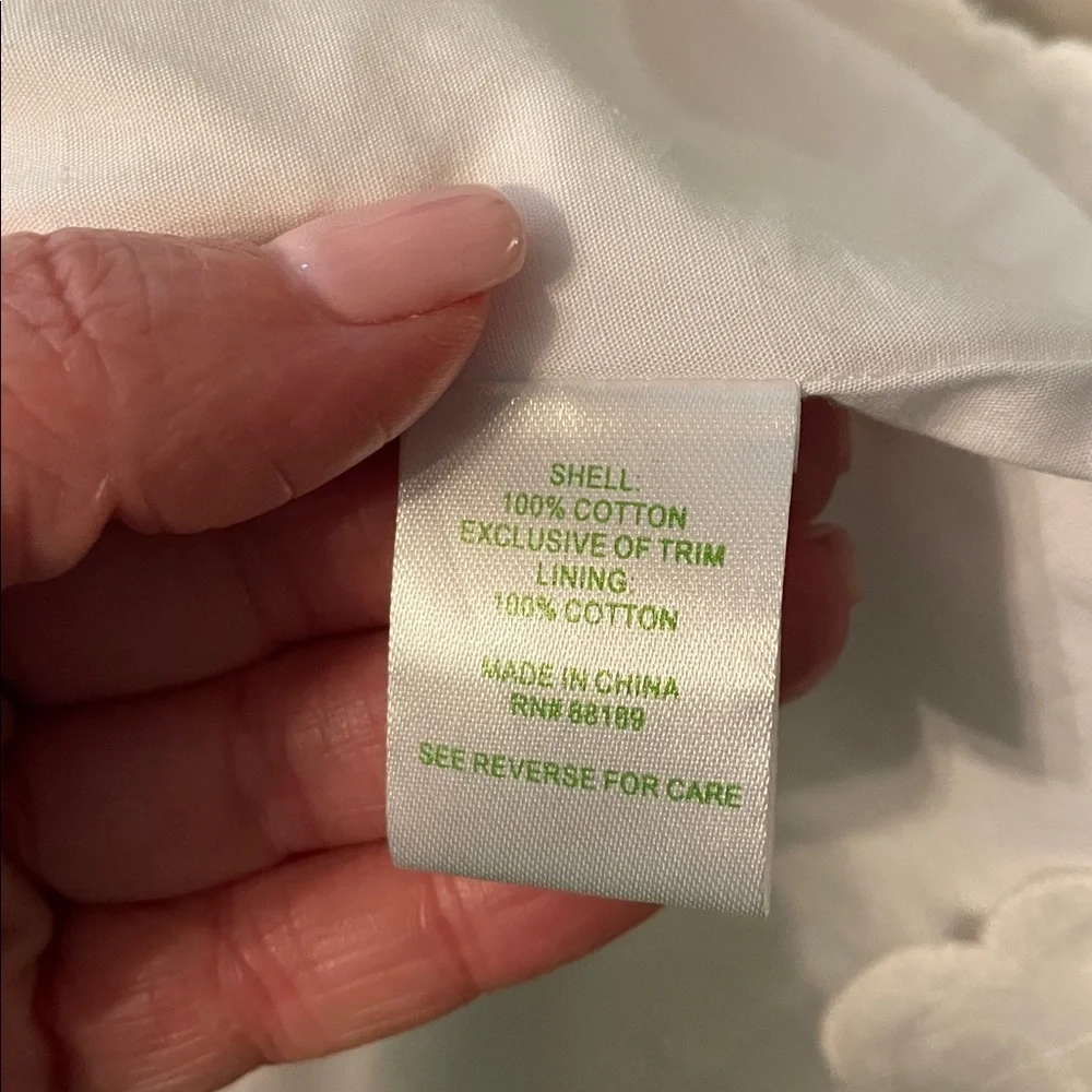 Lilly Pulitzer Size 14 White 100%Cotton Cottage Floral Short Resort Preppy Dress - Picture 6 of 10